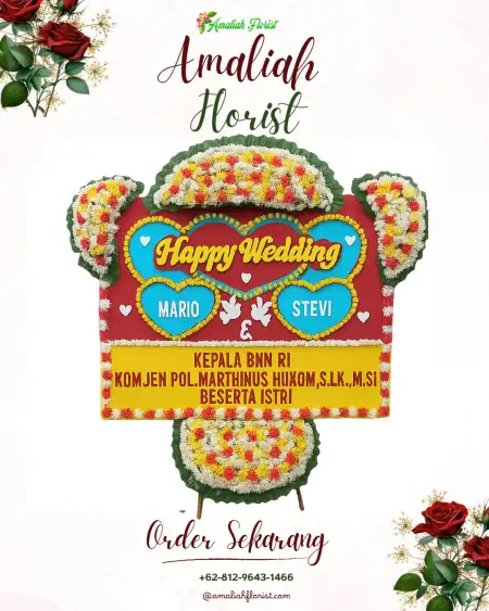 Papan Bunga Pernikahan Tambangan